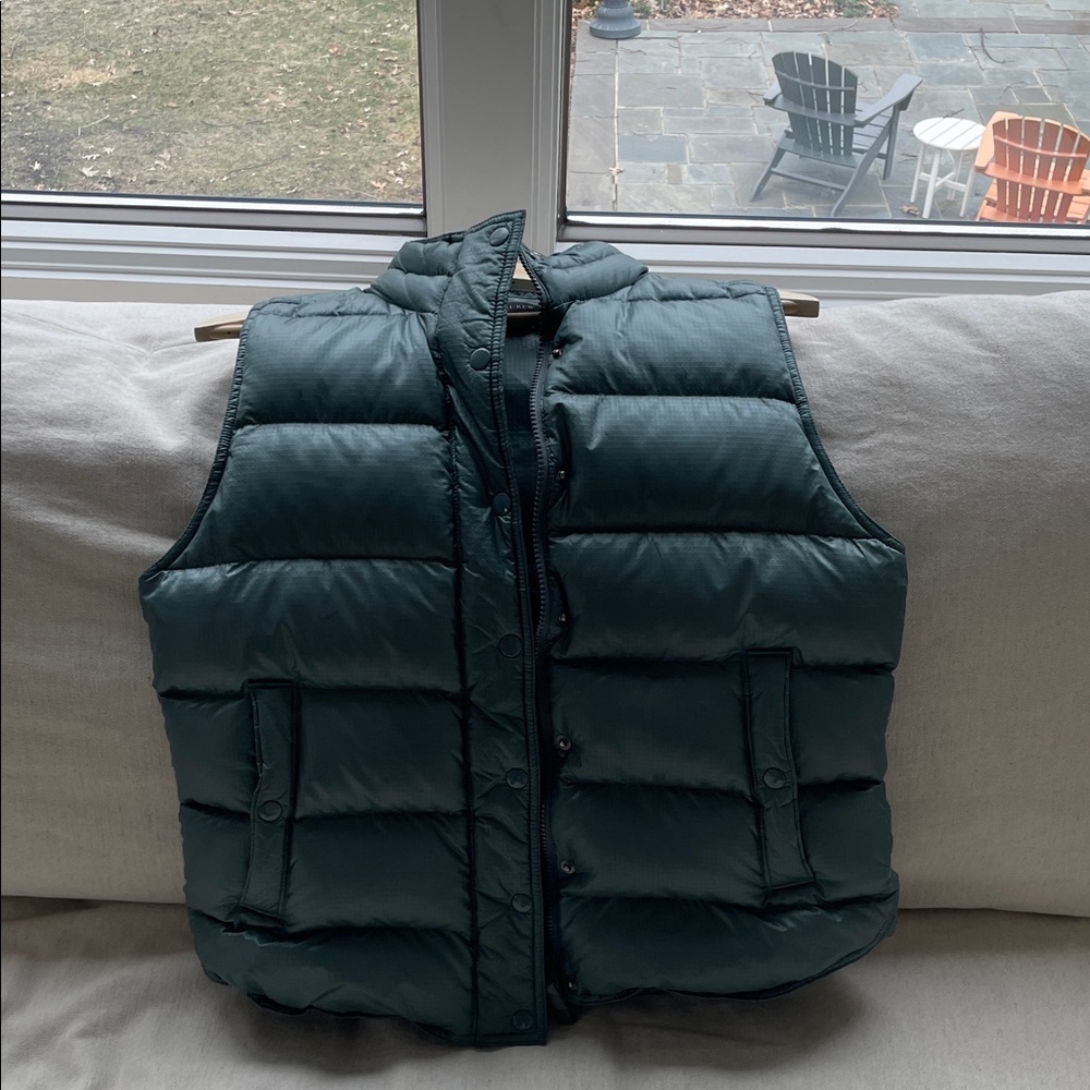 J. Crew Green Puffer Vest